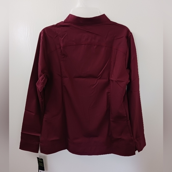 Natural Uniforms Modern Fit Burgundy Scrub Jacket Size Small - Picture 3 of 9